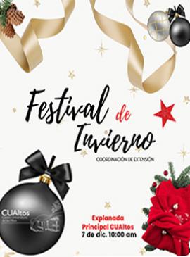 Cartel del Festival de invierno en CUAltos