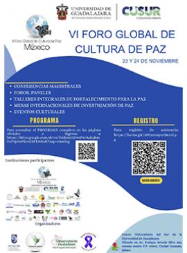 Cartel del VI Foro Global de Cultura de Paz