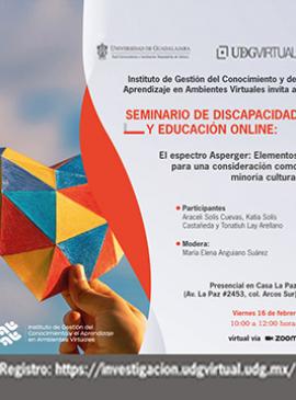 Cartel de la Conferencia: El espectro Asperger: elementos para una consideración como minoría cultural Cartel de la Conferencia: El espectro Asperger: elementos para una consideración como minoría cultural