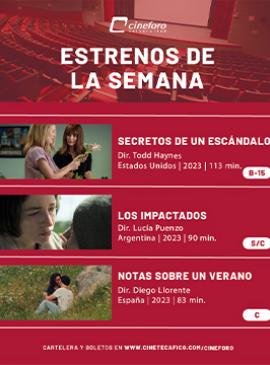 Cartel de los estrenos del Cineforo Universidad Cartel de los estrenos del Cineforo Universidad
