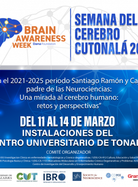 Cartel con información de la Semana del Cerebro CUTonalá 2024