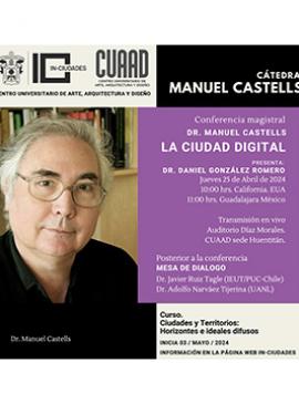 Cartel de la Conferencia magistral: La ciudad digital Cartel de la Conferencia magistral: La ciudad digital
