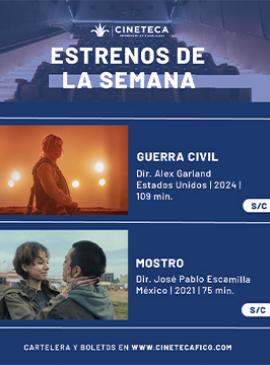 Cartel de los estrenos de la Cineteca FICG