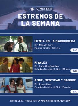 Cartel de los estrenos de la Cineteca FICG Cartel de los estrenos de la Cineteca FICG