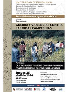 Cartel del Conversatorio: Guerra y violencias contra las vidas campesinas