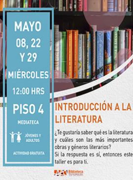 Cartel con información de la actividad: Introducción a la literatura