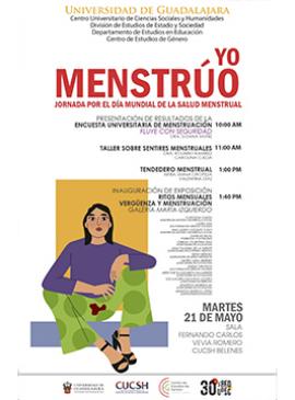 Cartel de Yo menstrúo. Jornada por el Día Mundial de la Salud Menstrual