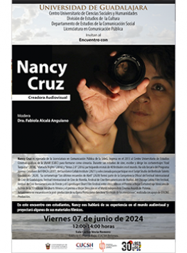 Cartel del Encuentro con Nancy Cruz, creadora audiovisual