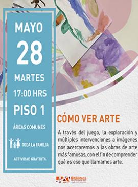 Cartel con información de la actividad: Cómo ver el arte