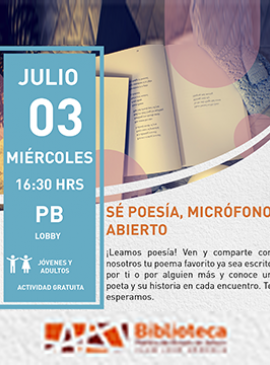 Cartel de Poesía a micrófono abierto Cartel de Poesía a micrófono abierto
