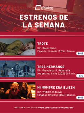 Cartel de los estrenos de la Cartelera del Cineforo Universidad