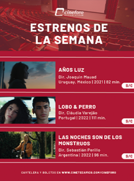 Cartel de los estrenos del Cineforo Universidad