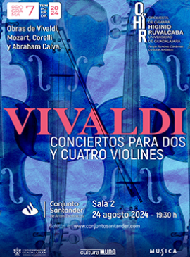 Cartel del OHIR programa 7: Vivaldi, conciertos para dos y cuatro violines
