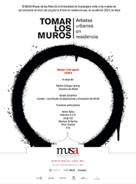 Cartel de Inicio de artista en residencia 2024 en el MUSA