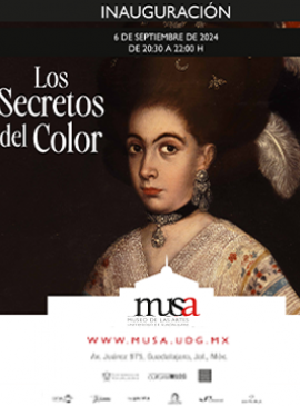 Cartel de la Inauguración de la exposición: Los secretos del color
