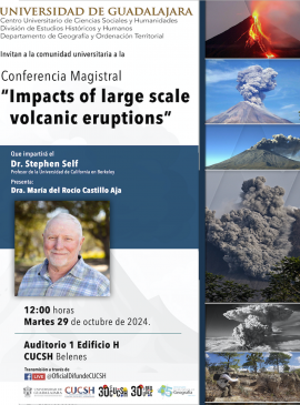 Cartel de la Conferencia magistral: Impacts of large scale volcanic eruptions Cartel de la Conferencia magistral: Impacts of large scale volcanic eruptions