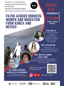 Cartel del Symposium: Paths across borders: Women and migration from Korea and Mexico