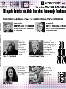Cartel de la Cátedra Manuel Castells Cartel de la Cátedra Manuel Castells