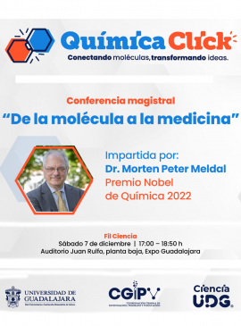 Cartel de la Conferencia magistral: De la molécula a la medicina Cartel de la Conferencia magistral: De la molécula a la medicina