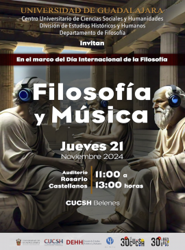 Cartel de la Conferencia y concierto: Filosofía y música Cartel de la Conferencia y concierto: Filosofía y música