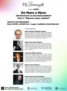 Cartel de la Mesa 1: Digamos mejor equidad, en el marco De Muro a Muro ¿Democracia es una mala palabra? Cartel de la Mesa 1: Digamos mejor equidad, en el marco De Muro a Muro ¿Democracia es una mala palabra?