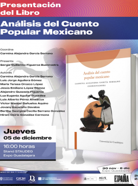 Cartel de la Presentación del libro: Análisis del cuento popular mexicano