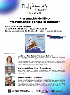 Cartel de la Presentación del libro: Navegando contra el cáncer Cartel de la Presentación del libro: Navegando contra el cáncer