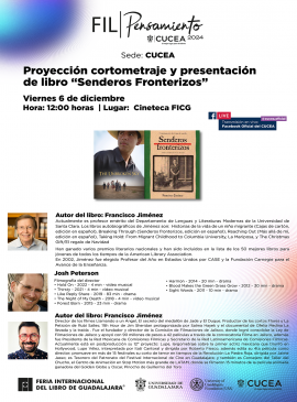 Cartel de la Proyección cortometraje y presentación de libro “Senderos Fronterizos” Cartel de la Proyección cortometraje y presentación de libro “Senderos Fronterizos”