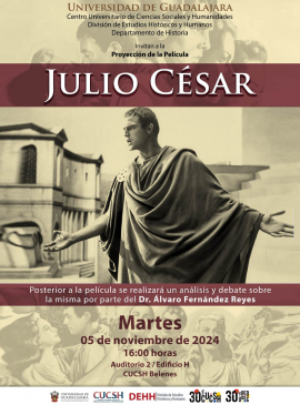 Cartel de la Proyección de la película: Julio César Cartel de la Proyección de la película: Julio César