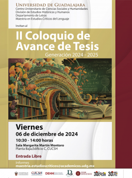 Cartel del II Coloquio de Avance de Tesis, generación 2024-2025 Cartel del II Coloquio de Avance de Tesis, generación 2024-2025