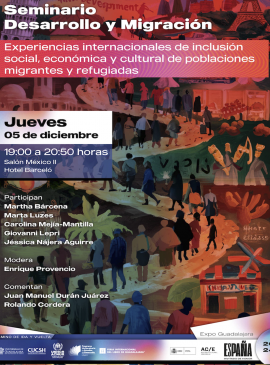 Cartel del Seminario Desarrollo y Migración Cartel del Seminario Desarrollo y Migración