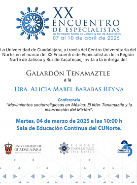 Cartel de la Entrega del Galardón Tenamaztle a la Dra. Alicia Mabel Barabas Reyna, Investigadora Emérita del INAH Oaxaca Cartel de la Entrega del Galardón Tenamaztle a la Dra. Alicia Mabel Barabas Reyna, Investigadora Emérita del INAH Oaxaca