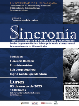 Cartel de la Presentación de la revista: Sincronía