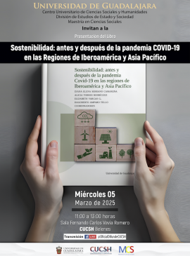 Cartel de la Presentación del libro: "Sostenibilidad: antes y después de la pandemia COVID-19 en las Regiones de Iberoamérica y Asia Pacífico" Cartel de la Presentación del libro: "Sostenibilidad: antes y después de la pandemia COVID-19 en las Regiones de Iberoamérica y Asia Pacífico"