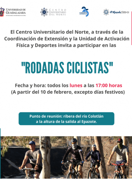 Cartel de las Rodadas ciclistas en el CUNorte Cartel de las Rodadas ciclistas en el CUNorte