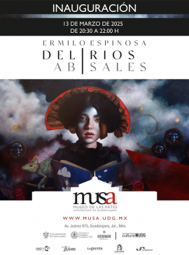 Cartel de la Inauguración de la exposición: Delirios Abisales. Ermilo Espinosa Cartel de la Inauguración de la exposición: Delirios Abisales. Ermilo Espinosa