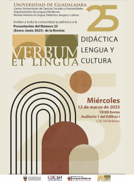 Cartel de la Presentación del número 25 (Enero-Junio 2025) de la Revista Verbum et Lingu Cartel de la Presentación del número 25 (Enero-Junio 2025) de la Revista Verbum et Lingu