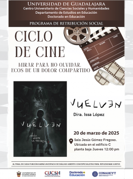 Cartel del Ciclo de cine: Mirar para no olvidar. Ecos de un dolor compartido Cartel del Ciclo de cine: Mirar para no olvidar. Ecos de un dolor compartido