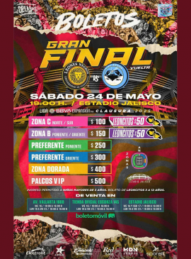 Cartel de la Gran final: Leones Negros vs Jaiba Brava Cartel de la Gran final: Leones Negros vs Jaiba Brava