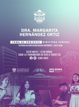 Cartel de la Toma de protesta de la Dra. Margarita Hernández Ortiz, Directora General del SEMS 2025-2028 Cartel de la Toma de protesta de la Dra. Margarita Hernández Ortiz, Directora General del SEMS 2025-2028