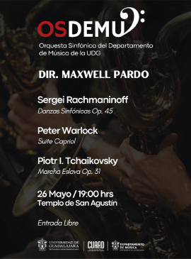 Cartel del Concierto de la Orquesta Sinfónica del Departamento de Música del CUAAD Cartel del Concierto de la Orquesta Sinfónica del Departamento de Música del CUAAD