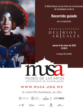 Cartel del Recorrido guiado por Delirios abisales, de Ermilo Espinosa Cartel del Recorrido guiado por Delirios abisales, de Ermilo Espinosa