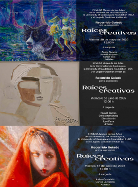 Carteles de los Recorridos guiados por la exposición: Raíces creativas Carteles de los Recorridos guiados por la exposición: Raíces creativas
