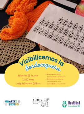 Cartel de Grafiti Tejido "Visibilicemos la sordoceguera" Cartel de Grafiti Tejido "Visibilicemos la sordoceguera"