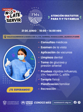 Cartel de Nos late servir, atención gratuita para ti y tu familia