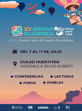 Cartel del XV Semana Académica Letras para Volar Cartel del XV Semana Académica Letras para Volar