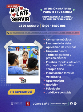 Cartel de Nos Late Servir llega a la Preparatoria Regional de Autlán de Navarro