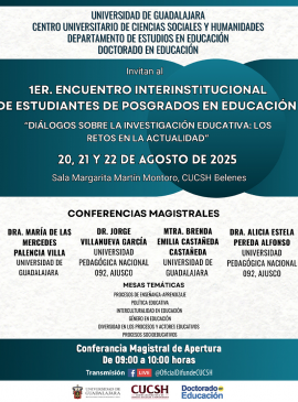 Cartel del 1er Encuentro Interinstitucional de Estudiantes de Posgrados en Educación