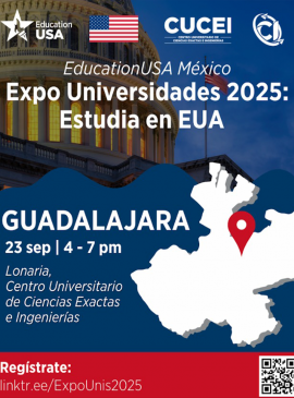 Cartel de la Expo Universidades 2025: Estudia en EUA Cartel de la Expo Universidades 2025: Estudia en EUA
