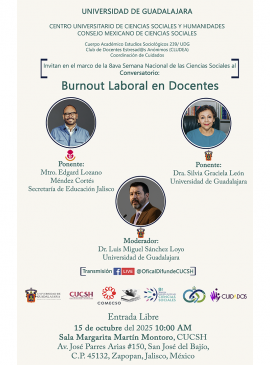 Cartel del Conversatorio: Bornout Laboral en Docentes Cartel del Conversatorio: Bornout Laboral en Docentes